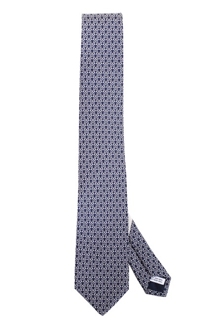 Shop SALVATORE FERRAGAMO  Tie: Salvatore Ferragamo Gancini print silk tie.
Composition: 100% silk.
Made in Italy.. 350814 RAYON-757976